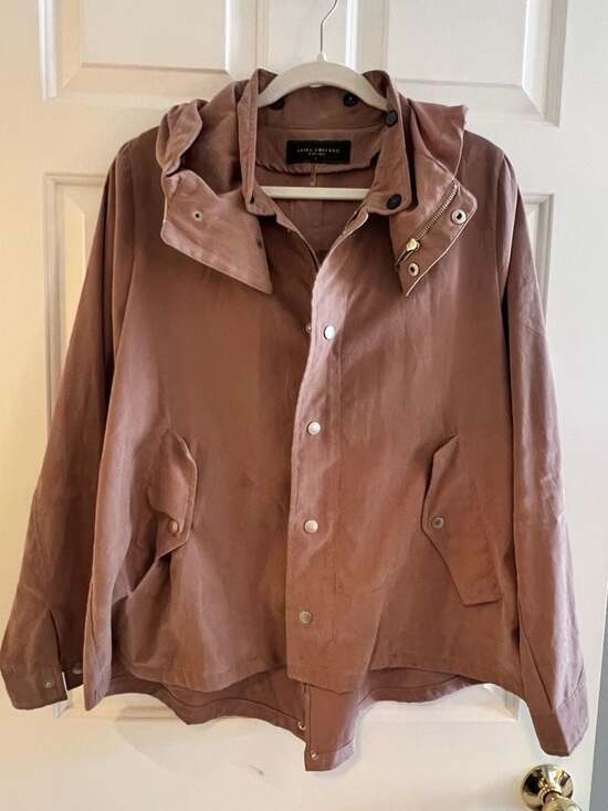 AKIRA CHICAGO Jackets & Blazers - AKIRA CHICAGO Black Label Mauve Hooded Utility Jacket Size L